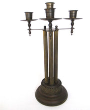 Antique Brass 5 arm Candle Holder. Antique Solid Brass 5 arm Candelabra.