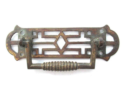 Cabinet Drawer Pull, Keyhole Cover, Escutcheon, art deco.