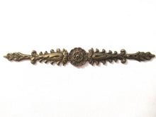 Brass Antique Cabinet Ornament Furniture Applique. Decoration mount, Authentic hardware, restoration supplies.