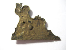 Antique Small Brass applique, ornament, embellishment, pediment, cherub, putti, angel.