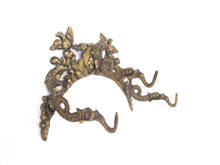 Brass Coat Rack, Fish, dragon, birds, Hall entry decor.