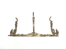 Brass Coat Rack, Fish, dragon, birds, Hall entry decor.