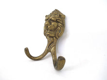 Lion Head Coat hook Wall hook Solid Brass. Decorative animal storage solution, coat hanger.