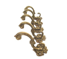 1 (ONE) Solid Brass Ornate Wall hook, Coat hook made in Italy. #836G21FK8
