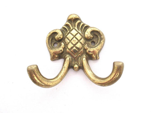 Small Wall hook, Antique Coat hook, Towel hook, Kitchen hook, Solid brass.