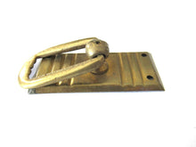 Vintage Brass hanging pull. Cabinet pull escutcheon, Restoration hardware, drawer handle.