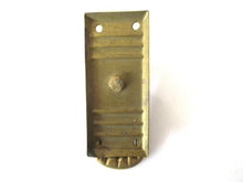 Vintage Brass hanging pull. Cabinet pull escutcheon, Restoration hardware, drawer handle.