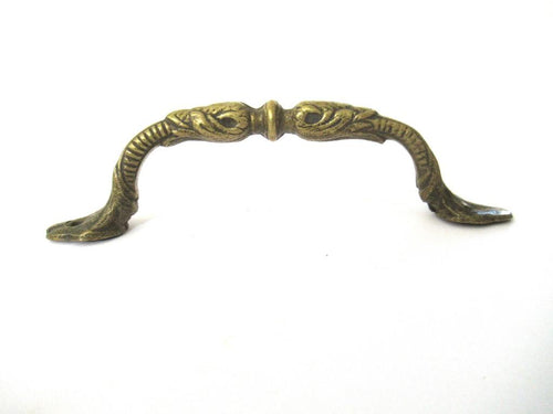 Drawer pull, Antique Brass Cabinet Pull, Furniture Hardware, Drawer Handle.