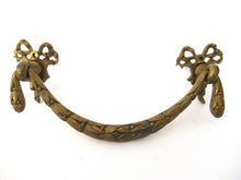 Antique Drawer Handle. Ornamental Furniture Applique. Drawer embellishment. Authentic 19th century hardware.