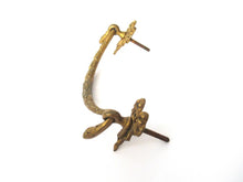 Antique Drawer Handle. Ornamental Furniture Applique. Drawer embellishment. Authentic 19th century hardware.