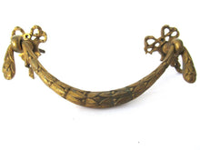 Antique Drawer Handle. Ornamental Furniture Applique. Drawer embellishment. Authentic 19th century hardware.