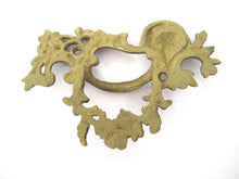 Antique Floral Handle Ornate brass Drawer Pull, Cabinet hardware