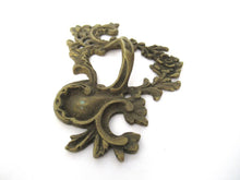Antique Floral Handle Ornate brass Drawer Pull, Cabinet hardware