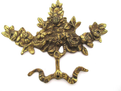 Antique Brass pediment, furniture applique, embellishment.