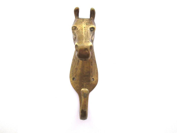 Solid Brass Horse Head Wall hook, Coat hook, Hanger, horse head.