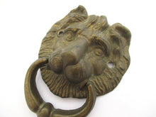 Solid Brass Lion Head Door Knocker.