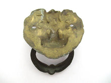Solid Brass Lion Head Door Knocker.