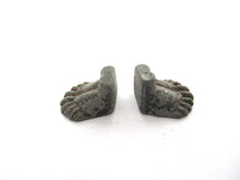 Set of 2 Antique Feet, Cabinet Hardware, Pediment Feet.