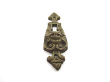 Antique Ornate Keyhole cover lion head, escutcheon, key hole, Empire, keyhole plate, solid brass.
