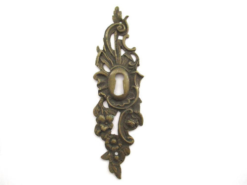 Antique ornate Keyhole Cover 5 inch, escutcheon, keyhole frame, victorian style.