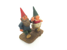 Gnomes on wooden shoes 'What a Beautiful Day' Gnome figurine after a design by Rien Poortvliet.