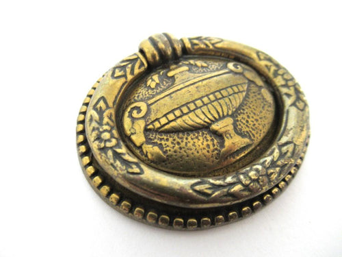 1 (ONE) Antique Drawer handle. Furniture hardware, Empire.