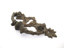 1 (ONE) Antique Solid brass Ornate Drawer Handle, Drawer Drop Pull.