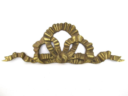 Antique Pediment Bow, Embellishment, Ornament, Fronton. Width 13 INCH.