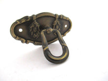 1 (ONE) Brass Drawer Pull, Drop Ring Drawer Handle.