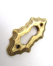 Antique bone escutcheon, keyhole cover.