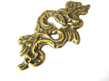 Brass Keyhole frame, Escutcheon, floral. Furniture hardware.