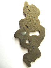 Brass Keyhole frame, Escutcheon, floral. Furniture hardware.