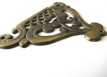 Vintage Brass Escutcheon. Keyhole Cover, Furniture applique, cabinet hardware.