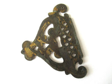 Vintage Brass Escutcheon. Keyhole Cover, Furniture applique, cabinet hardware.