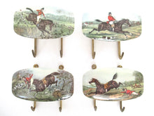 Set of 4 Vintage Wall hooks, Horse, Equestrian Coat Hook.