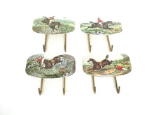 Set of 4 Vintage Wall hooks, Horse, Equestrian Coat Hook.