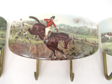Set of 4 Vintage Horse Wall hooks, Equestrian Coat Hook.