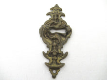 Antique Ornate Keyhole cover lion head, escutcheon, key hole, Empire, keyhole plate, solid brass.