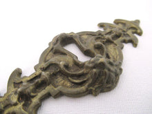 Antique Ornate Keyhole cover lion head, escutcheon, key hole, Empire, keyhole plate, solid brass.