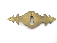 Antique Ornate Keyhole cover lion head, escutcheon, key hole, Empire, keyhole plate, solid brass.