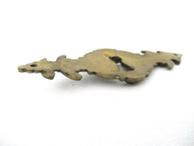 Antique Ornate Keyhole cover lion head, escutcheon, key hole, Empire, keyhole plate, solid brass.