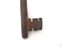 Large Antique Skeleton Key - Beautiful 5 inch antique metal key, shabby, rusty. Old Rusty Key.