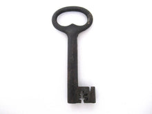 Large Antique Skeleton Key - Beautiful 4 inch antique metal key, shabby, rusty. Old Rusty Key.