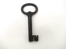 Large Antique Skeleton Key - Beautiful 4 inch antique metal key, shabby, rusty. Old Rusty Key.