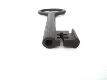 Large Antique Skeleton Key - Beautiful 4 inch antique metal key, shabby, rusty. Old Rusty Key.