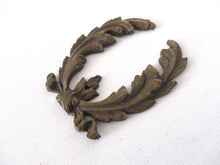 Authentic Brass Wreath applique, Furniture Hardware. Empire embellishment. Restoration supply.