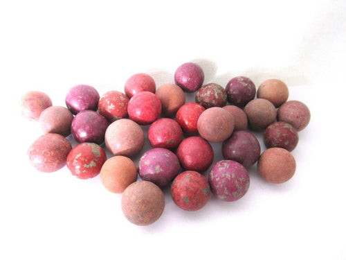 Set of 30 Antique Clay Marbles.