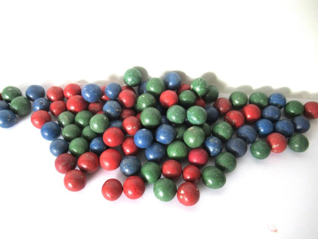 Clay Marbles, set of 100.