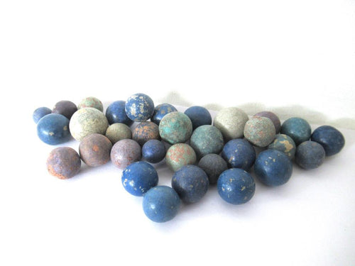 Set of 30 Antique Clay Marbles.