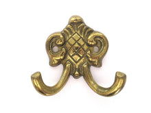 1 (ONE) Small Wall hook, Antique Coat hook, Towel hook, Kitchen hook, Solid brass.